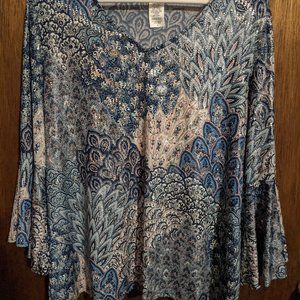 Beautiful Blue Sequined Top